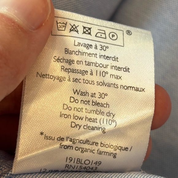 ✨ Sézane Tomboy Shirt in Oxford Blue – Size 38 ✨ - Picture 9 of 11